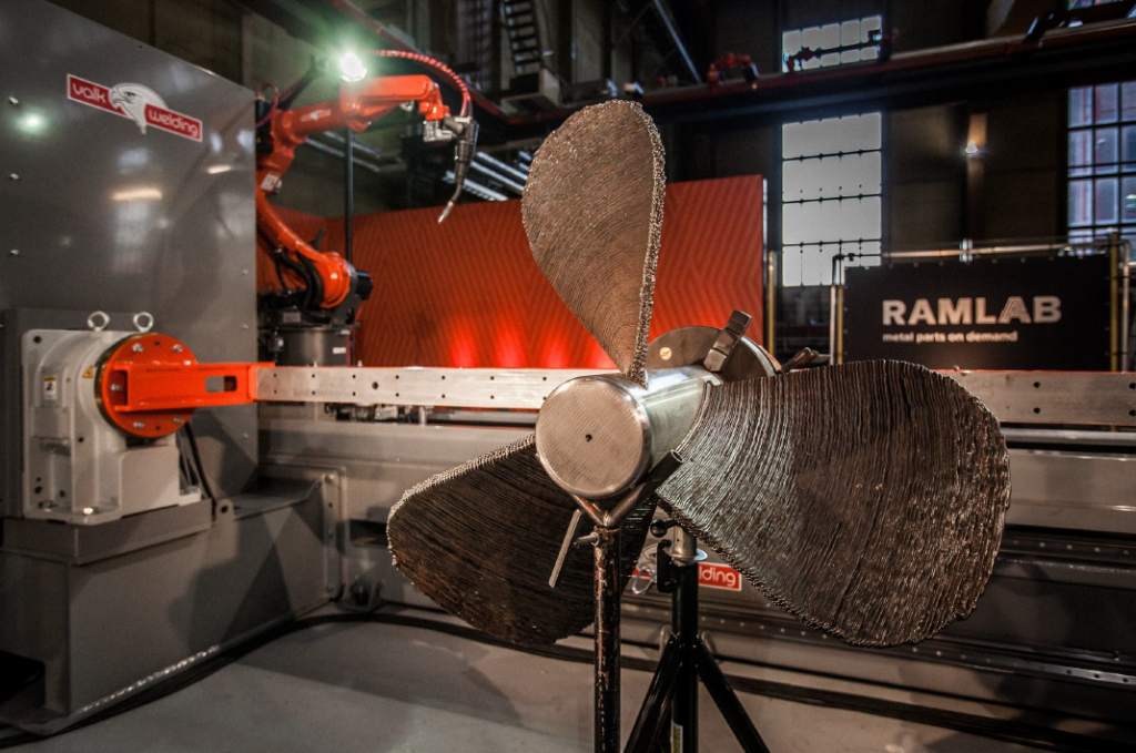 A ship's propeller created using the new ‘hybrid manufacturing’ technique