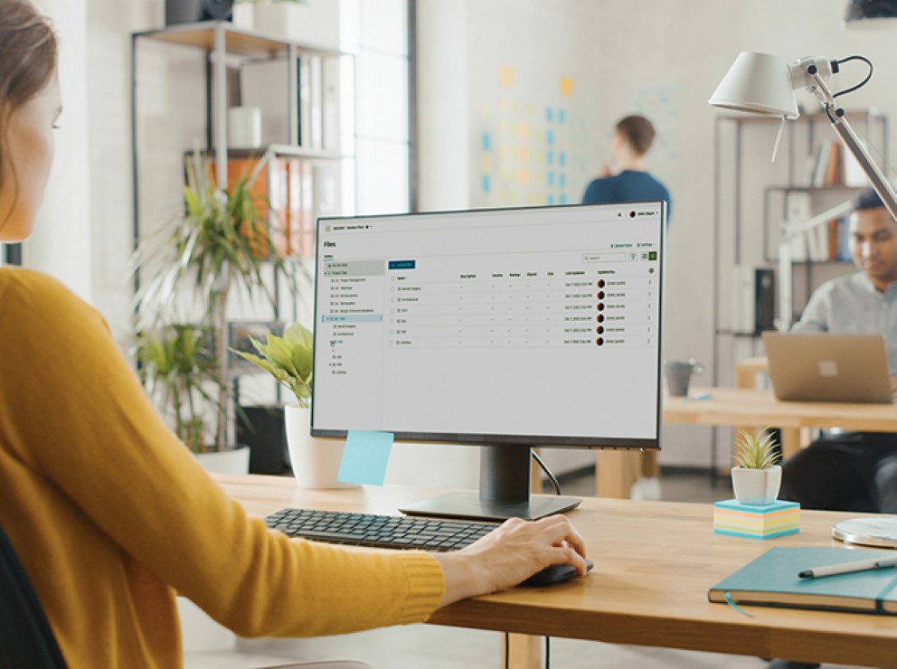 cloud collaboration tool shown on computer screen