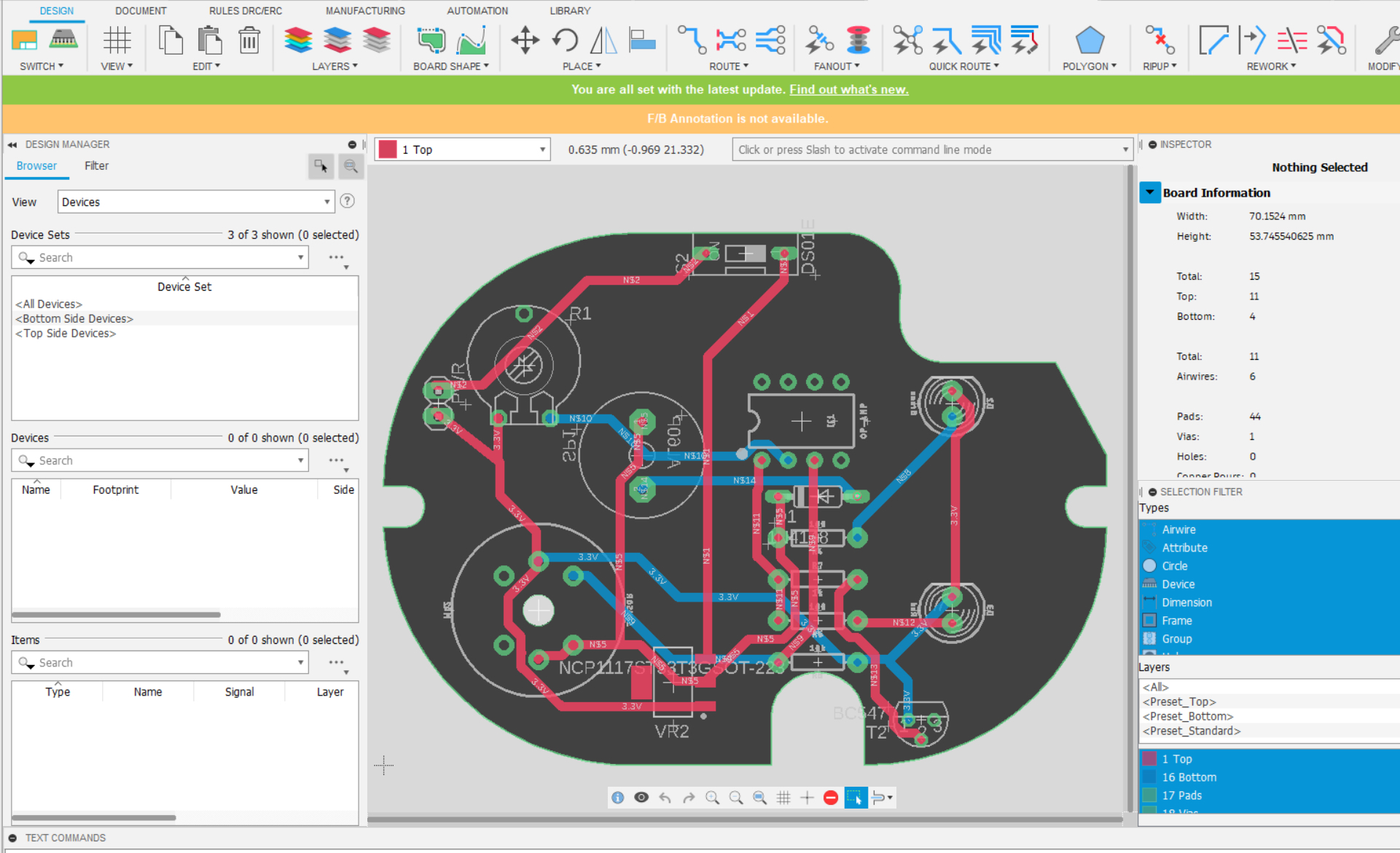 Circuit Board design in Fusion