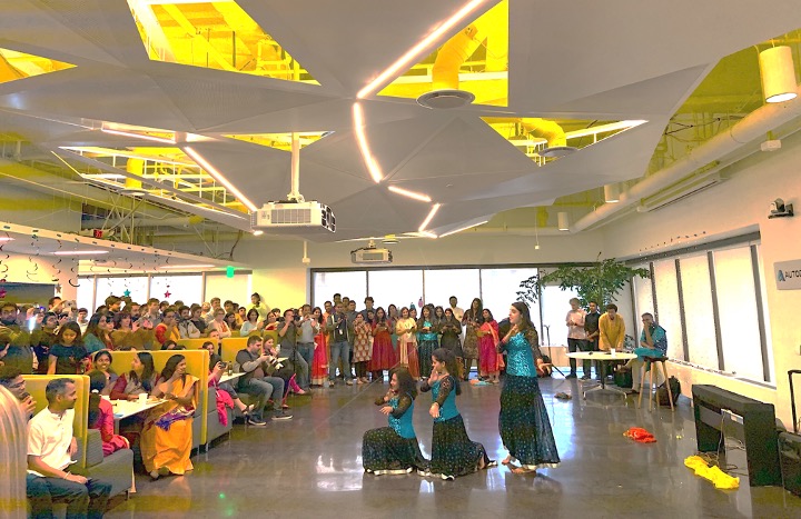 Diwali celebrate in an Autodesk office