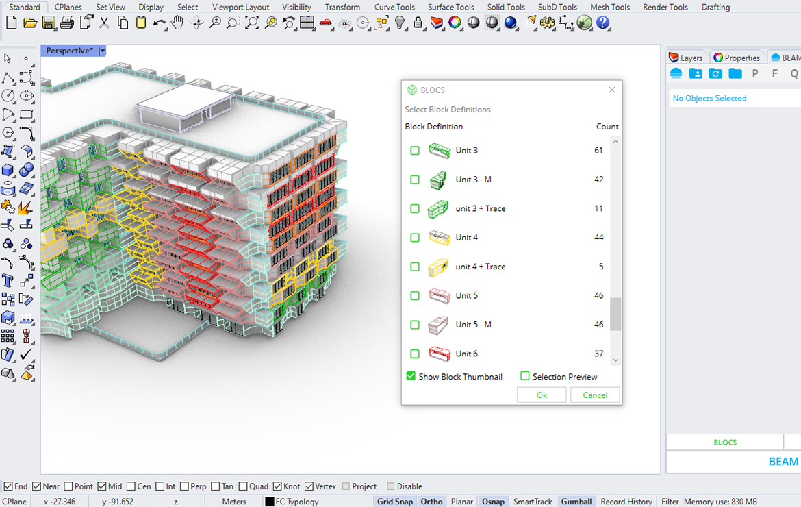 screenshot of AEC app BEAM 