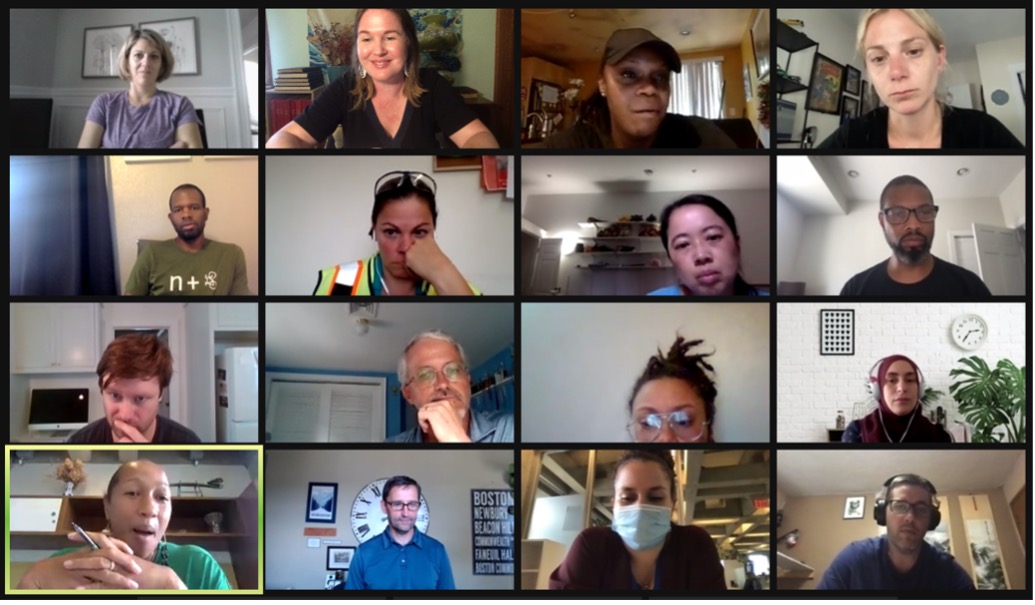 A group of educators on Zoom