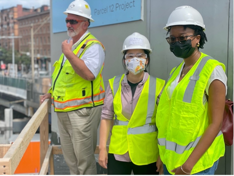 A school teacher takes a tour of Boston's Parcel 12 Project 