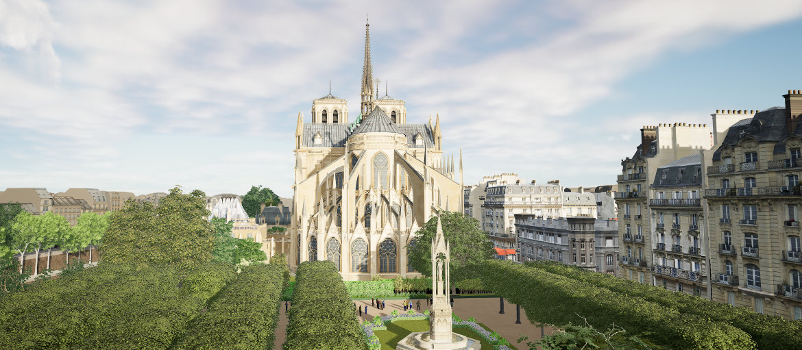 Notre-Dame surrounding area