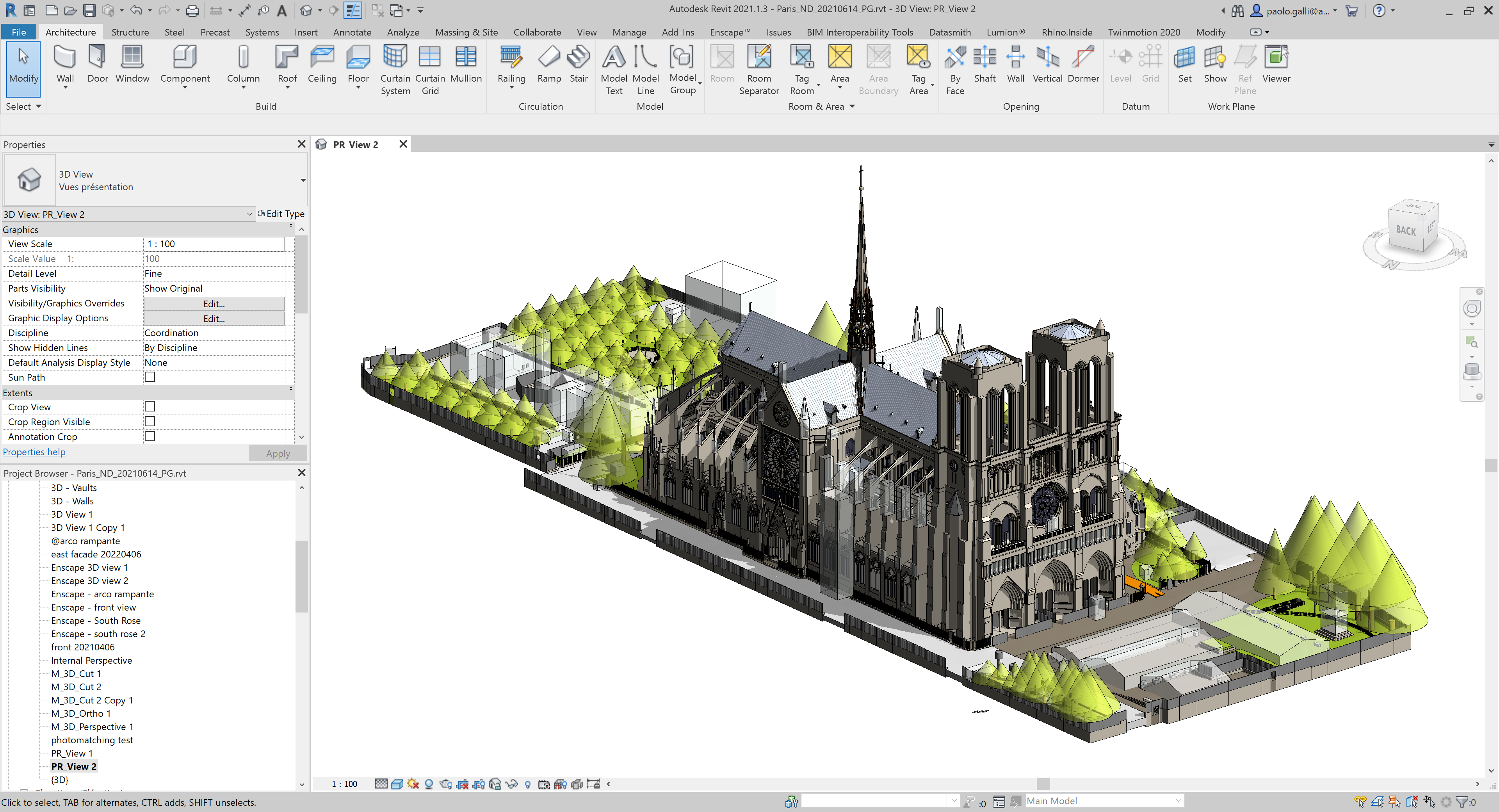 Notre-Dame Restoration in Autodesk Revit