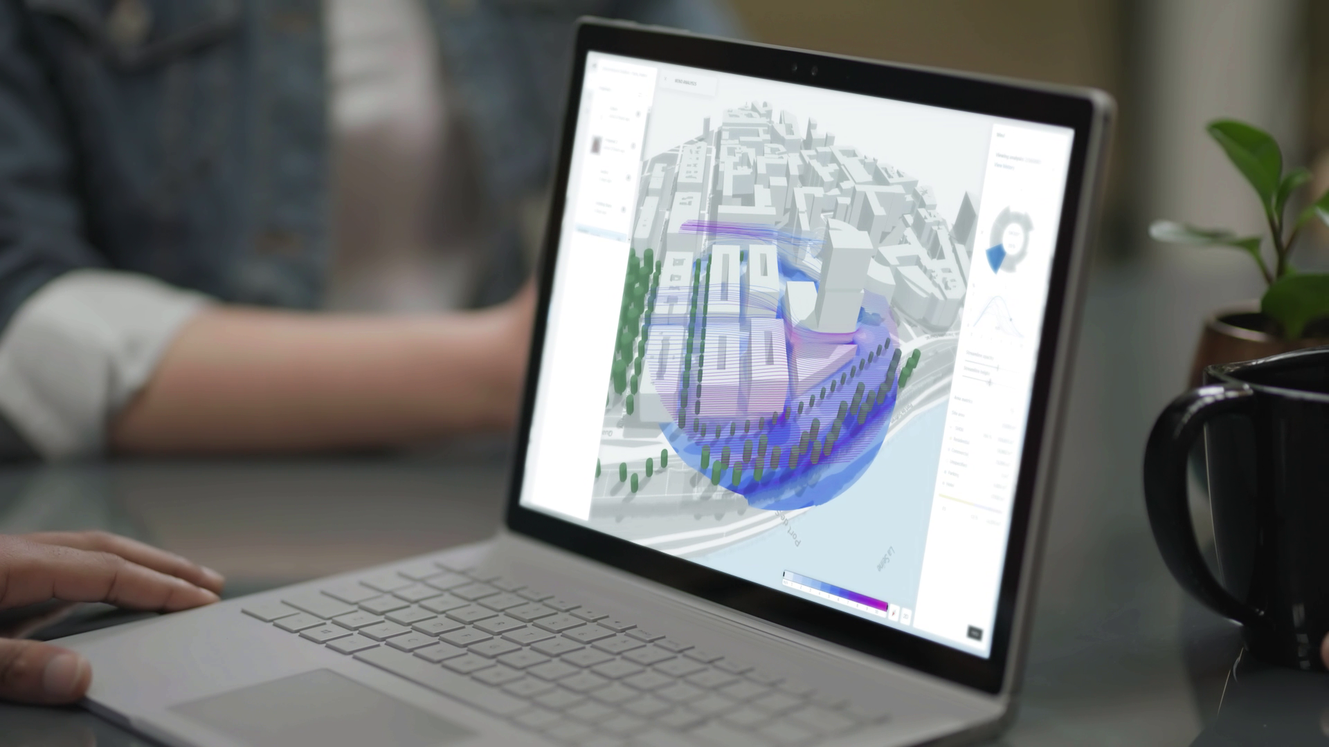 Autodesk Forma software shown on a laptop screen