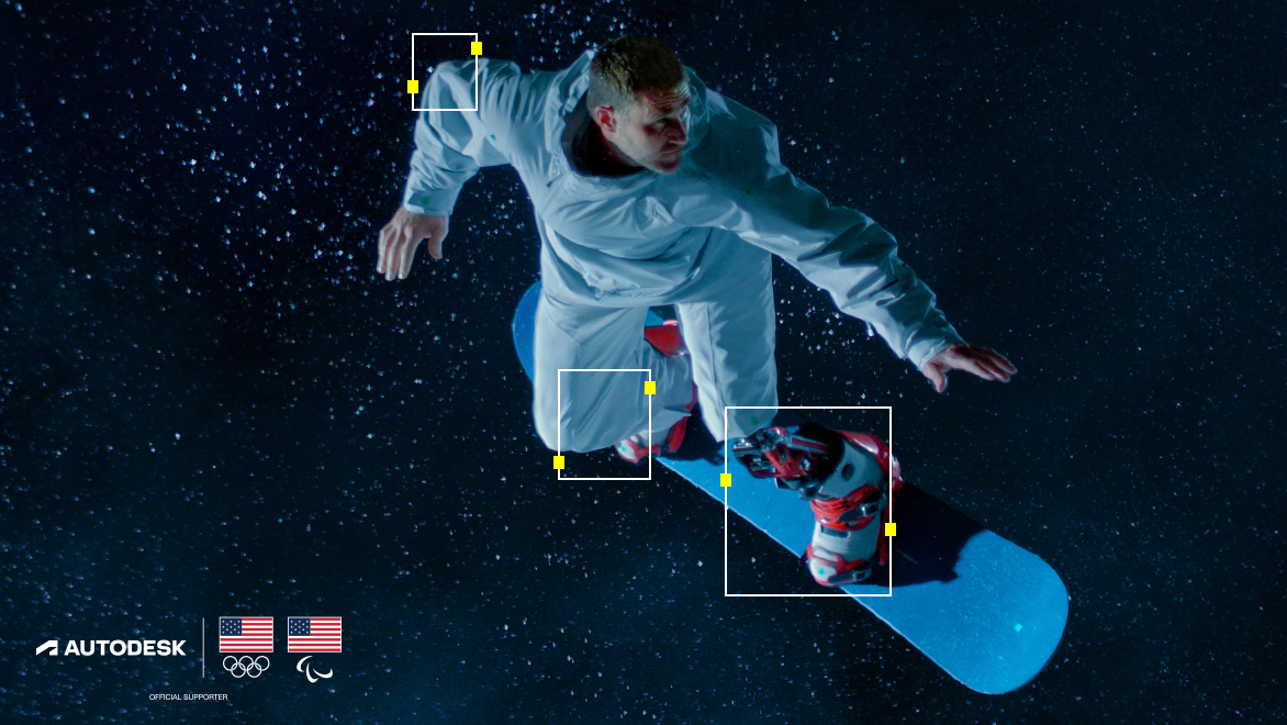 Mike Schultz, a snowboarder against a night time backdrop