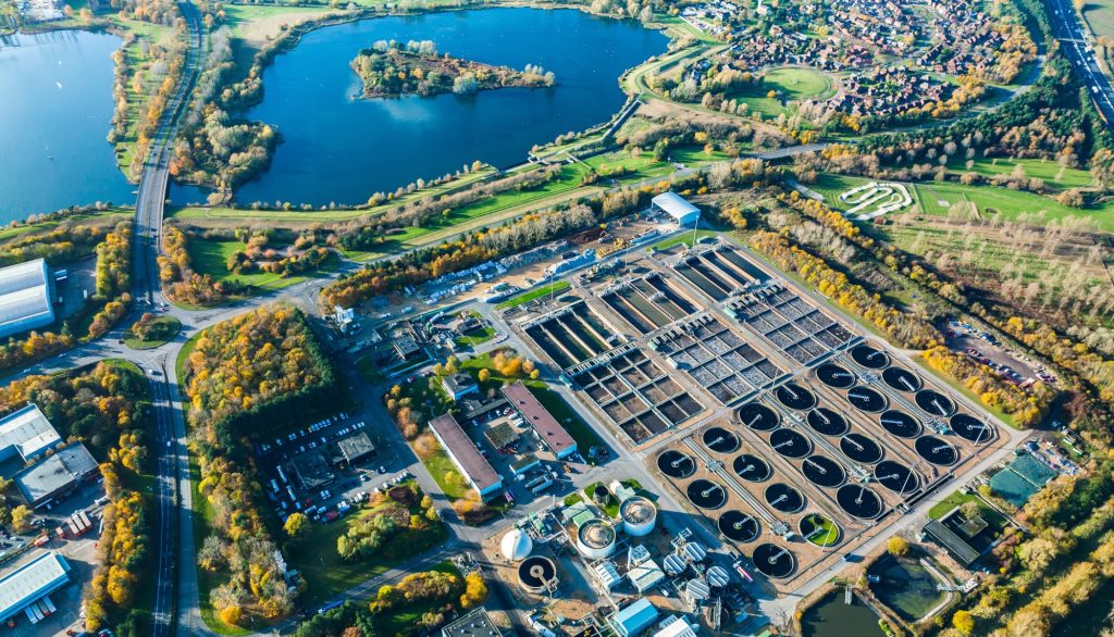 an overhead shot of a water system
