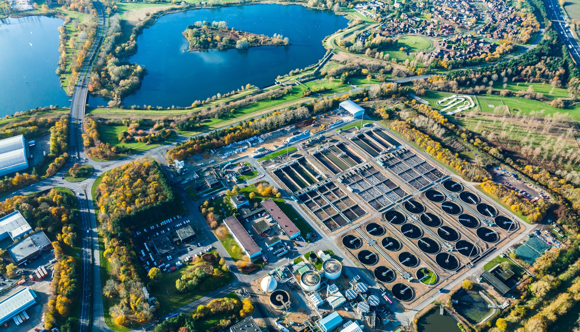 an overhead shot of a water system