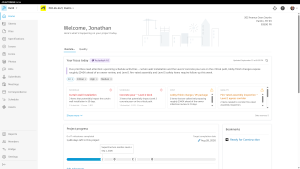 On Project Home in Forma Build, AI-powered insights surfaces items that need attention. 